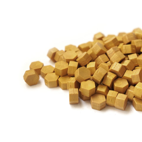 Mustard Gold Hexagon Wax Beads - Quick Melt Formula