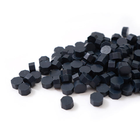 Oxford Blue Octagon Wax Beads