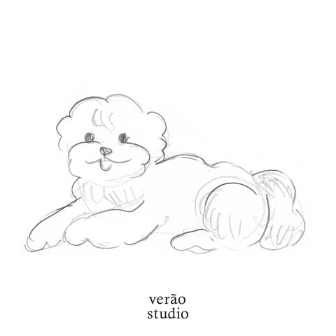 Custom Digital Sketch Pet Portrait