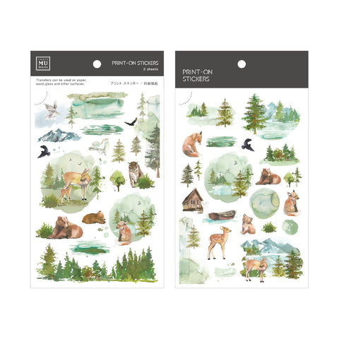 Woodland Friends Transfer Sticker - MU - misterrobinson