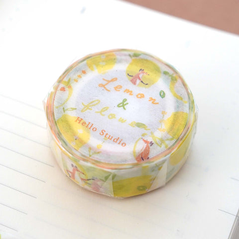 Lemon and Flower Washi Tape - Hello Studio