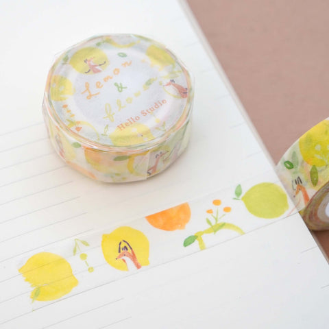 Lemon and Flower Washi Tape - Hello Studio