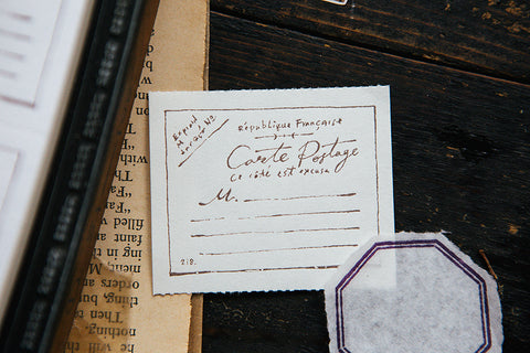 Vintage Postcard Letterpress Label Book - OURS - misterrobinson
