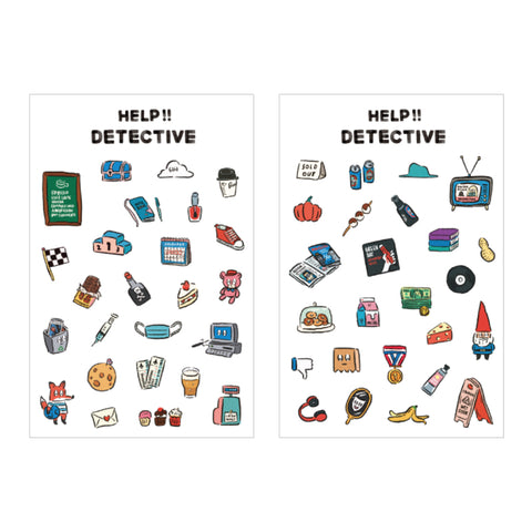 Detective Journal Transfer Sticker - Dimanche - misterrobinson