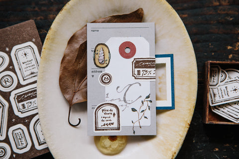 Mini Label Letterpress Label Book - OURS - misterrobinson