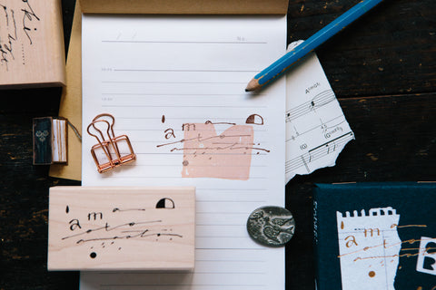 Cursive Deco Rubber Stamp Set - OURS - misterrobinson
