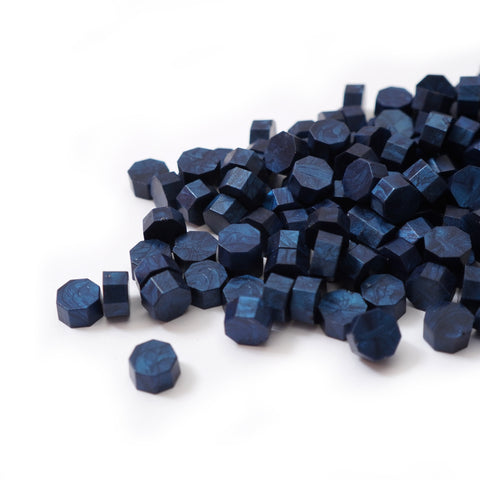 Sapphire Octagon Wax Beads