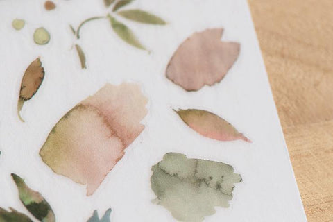 Watercolor Leaves Transfer Sticker - MU - misterrobinson