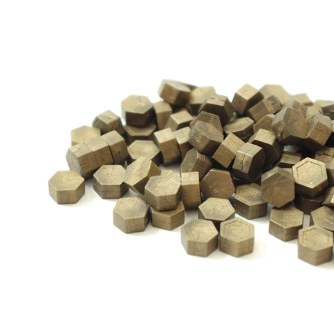Muted Olive Hexagon Sealing Wax Beads - Quick Melt Formula - misterrobinson