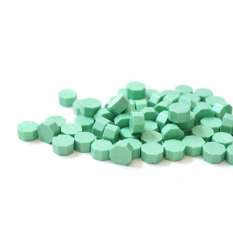 Persian Green Octagon Wax Beads - misterrobinson