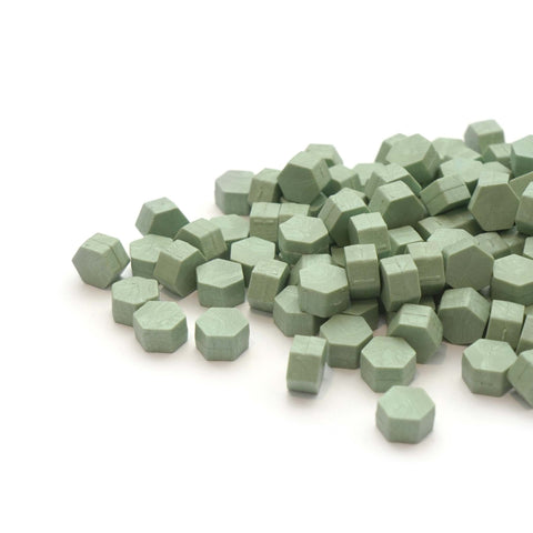Porcelain Green Hexagon Wax Beads - Quick Melt Formula