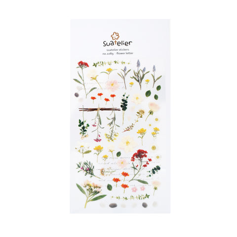 Pressed Flower Sticker Sheet - Suatelier Design - misterrobinson