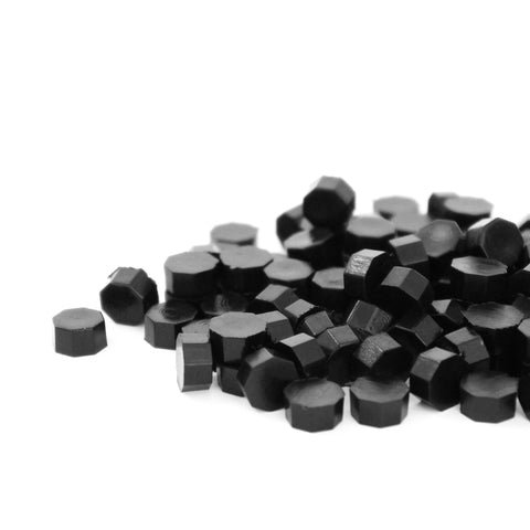 Truffle Black Octagon Wax Beads
