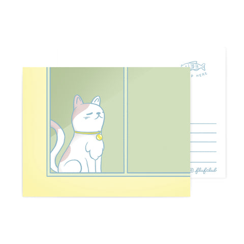 Sunbathing Cat Postcard - misterrobinson